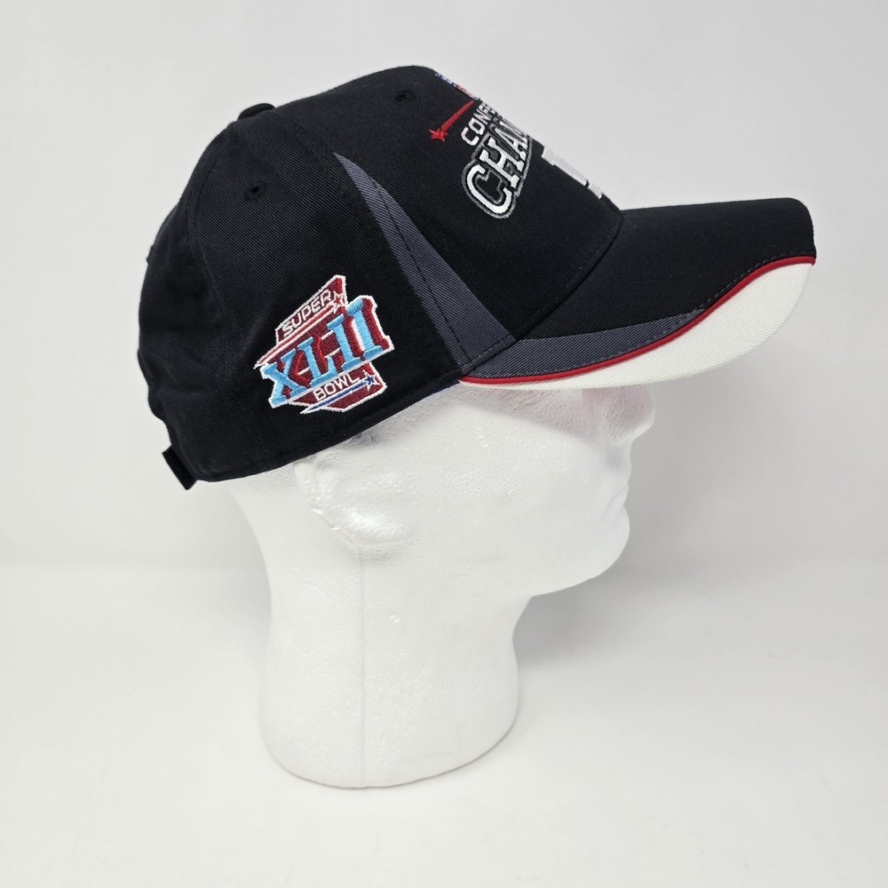 Reebok NFL New York Giants Conference Champions Super Bowl XLII Hat Black OSFA - Picture 7 of 11
